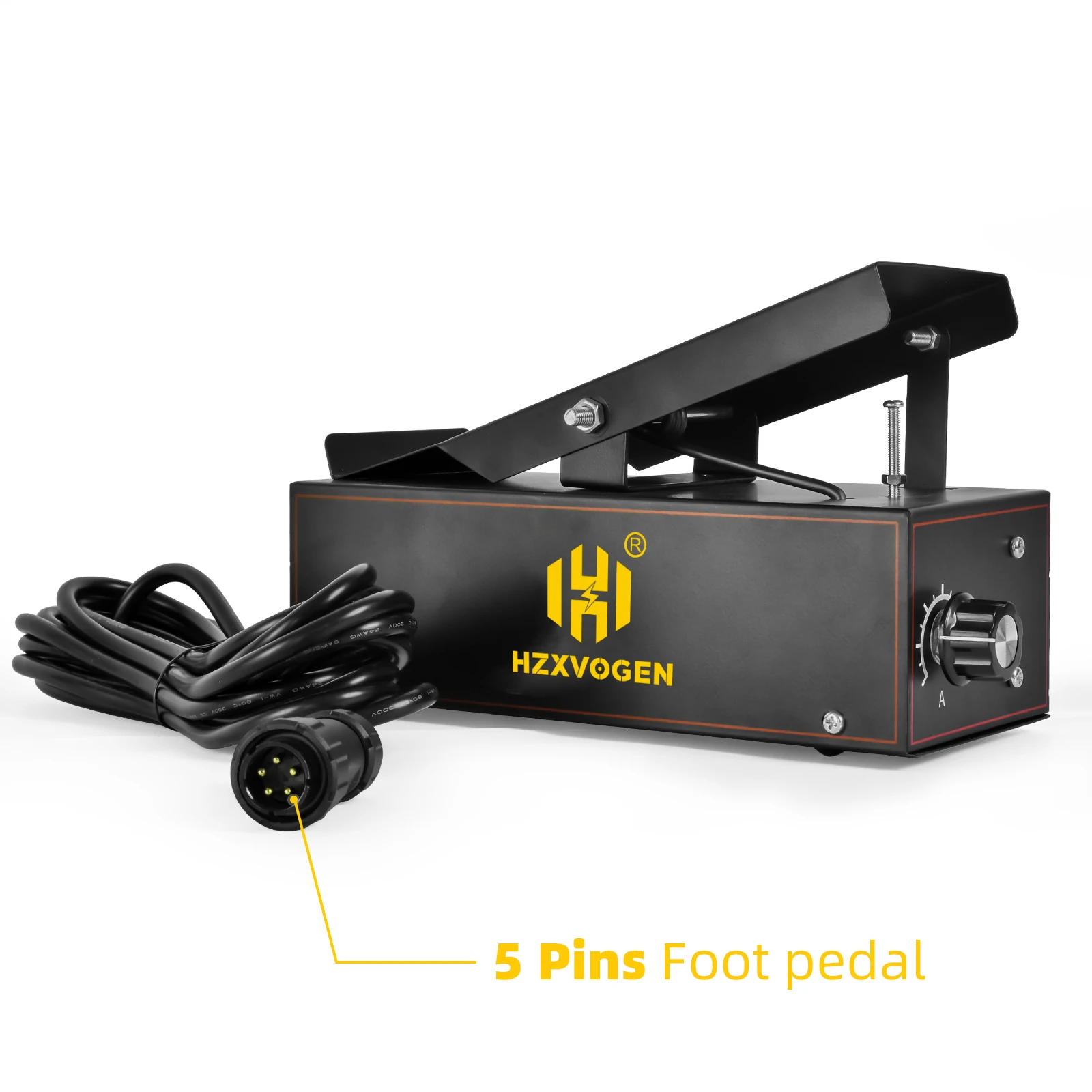 

HZXVOGEN Foot Pedal 0-200A 5PINS Resistance Value 1K Wire Length 118.11inch Original Foot Swich Link Method for HVT250P AC/DC