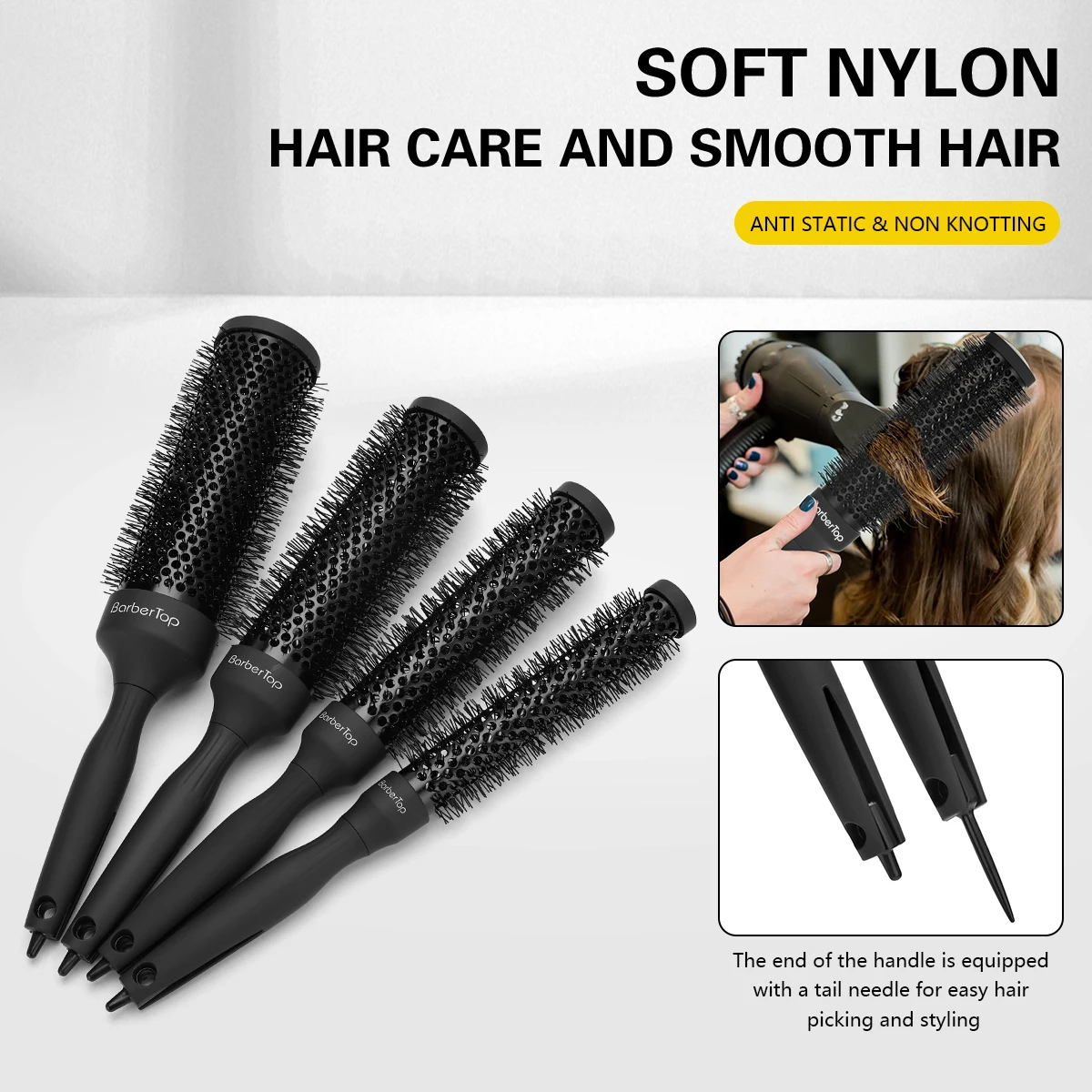 

Salon Comb Styling Tools Round Hair Comb Hairdressing Curling Hair Brushes Combs Hairdressing Supply