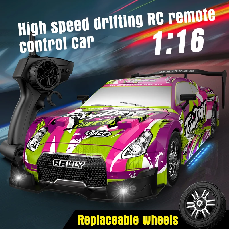 Cool Stuff Toy Car Funny Gift-Hot 1:16 High-speed 4WD Rc Drift Car,Remote Control Car Model,Kawaii Sticker Rc Cars,Toys for Kids