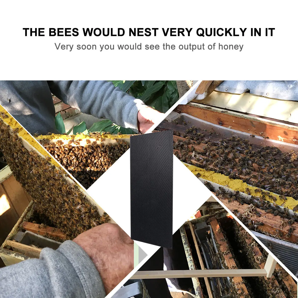 

10 pcs Foundation Sheets Hive Base For Honeycomb Bees Hive Base Building Beekeeping Tools Farm Outdoor Use