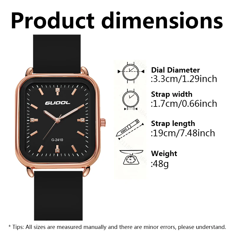 New Men's and Women's Quartz Watches, Square Dial Watches, Fashionable and Luxurious Quartz Watches, Versatile Quartz Watches for Men and Women