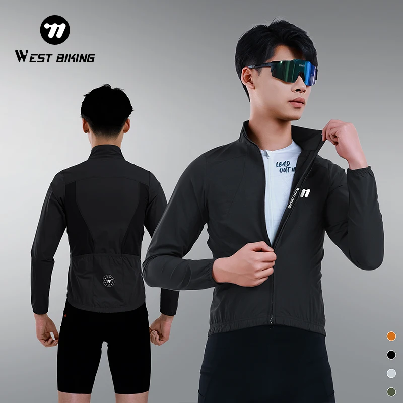 

WEST BIKING Men Cycling Windbreaker Long Sleeve Ultralight Windproof Road Bike Wind Coat Outdoor Sports Jacket Bicycle Clothing