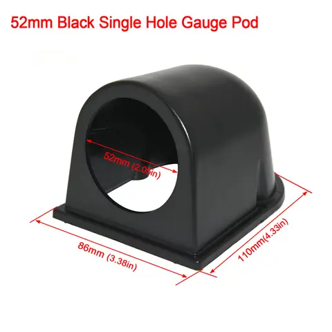 52MM Car Gauge Pod Black Single & Dual & Triple Hole Gauge Holder Racing Car Left Right Drive Bracket for 2 inch Meter Universal 8 best sales autometer gauge - №5