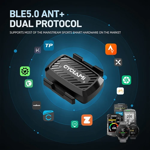 Imagen 2 del producto CYCLAMI Velocímetro para bicicleta, cadencia de ciclismo, sensor dual, Bluetooth, ANT+, para bicicleta de carretera y montaña, para Garmin XOSS G2+ G2 Plus IGPSPORT BSC100S