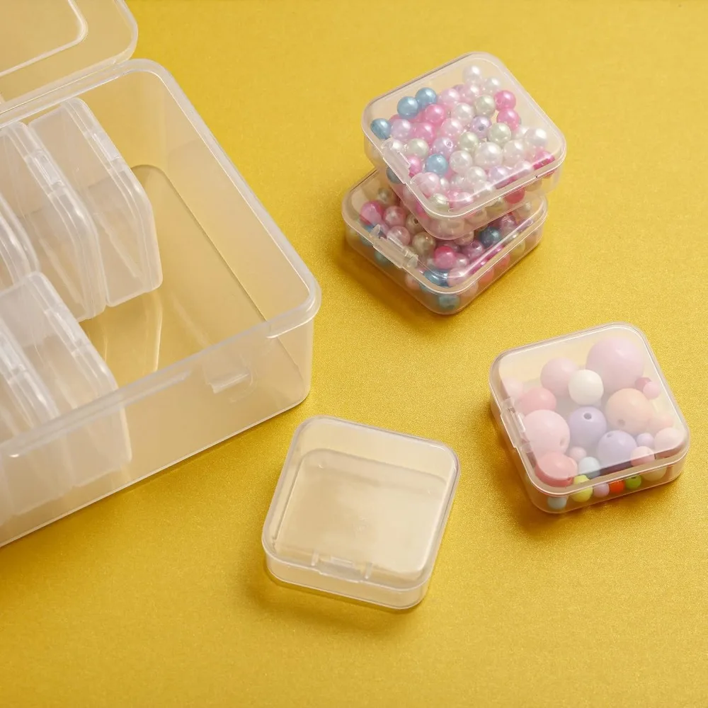 14/30 Grid Transparent Plastic Bead Storage Box Large Capacity Multi Purpose Dustproof Craft Jewelry Organizer Container