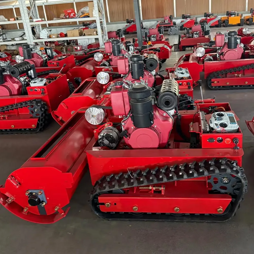 Chinese Factory Hot zero Turn 800 Cut Automatic Remote Control Crawler Lawn Flail Mower with Parts
