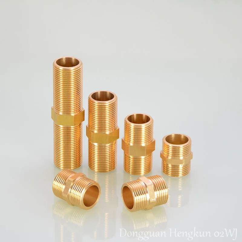 1-50pcs Copper Equal Diameter Double Outer External Thread 1/2