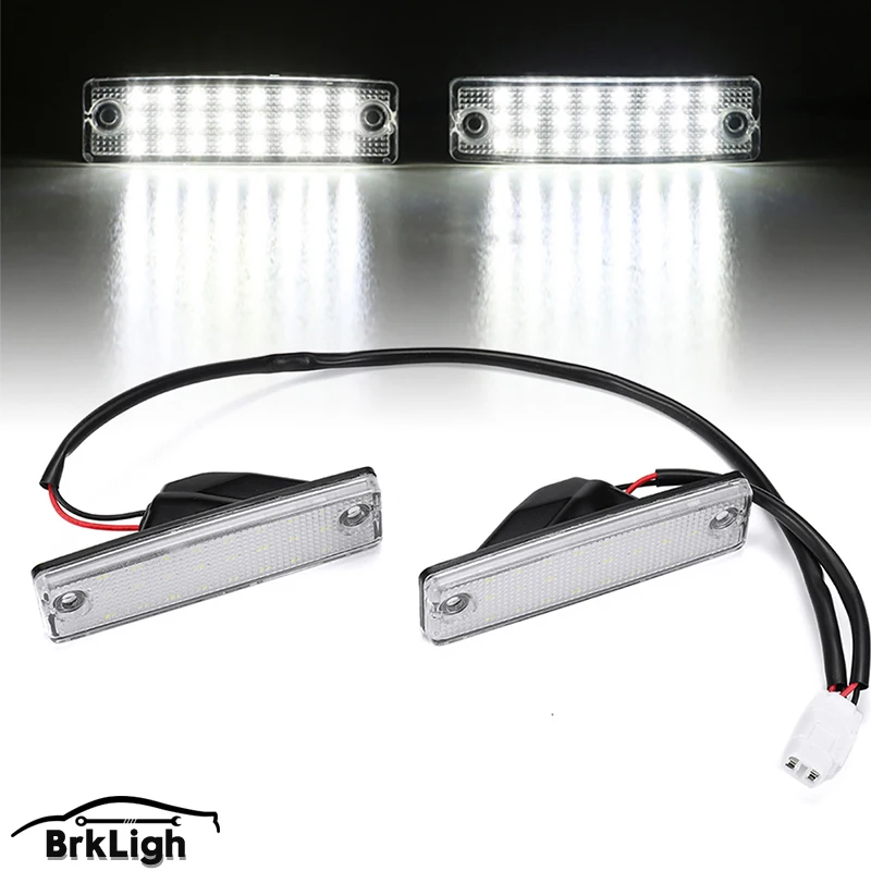 

2x For Toyota 4Runner Sequoia Sienna Previa Land Cruiser Caldina Lexus GX470 Daihatsu Delta White LED License Number Plate Light