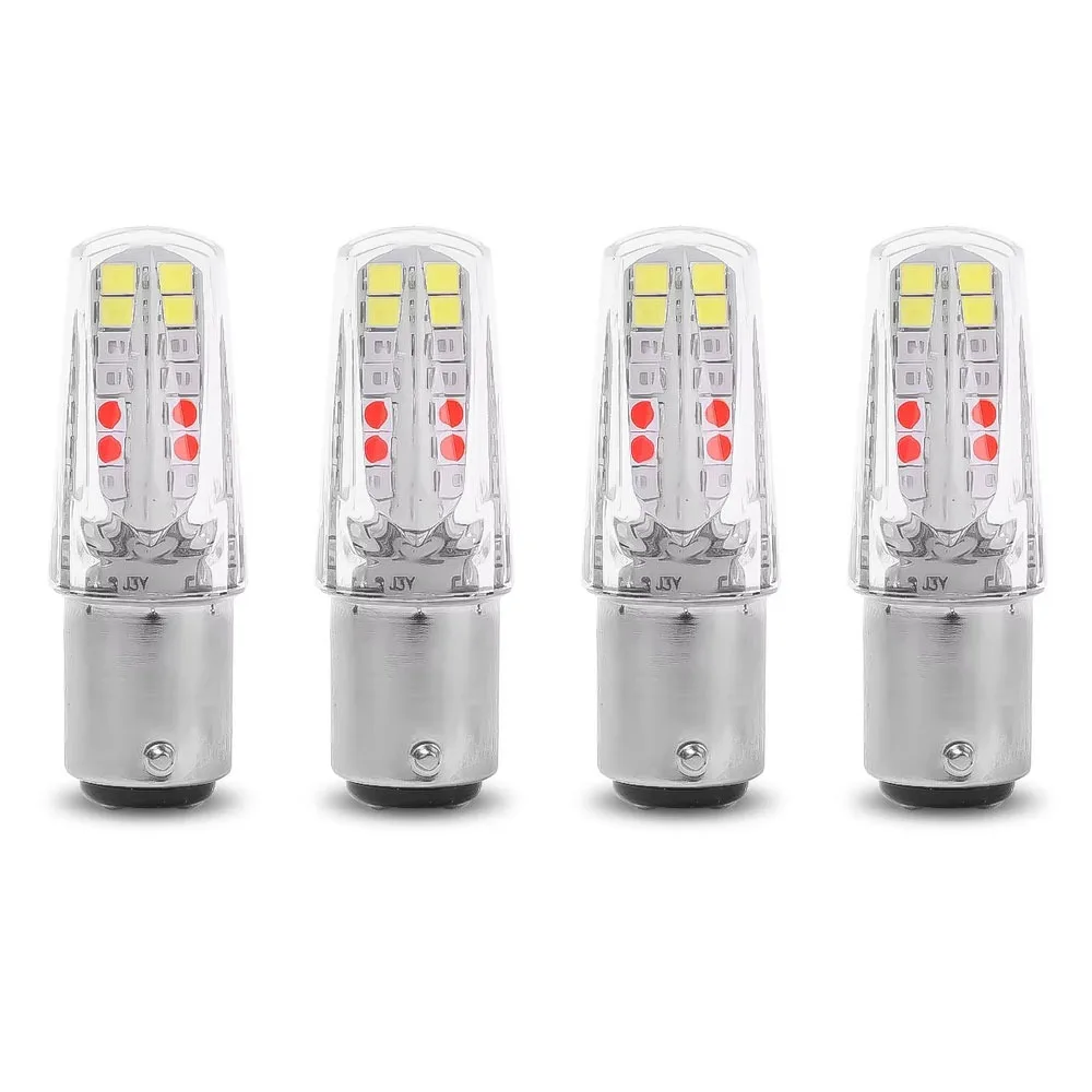 

1/2/4 шт. мигающее предупреждение, реверсивные светодиодные фонари для мотоциклов, 1157 разъем 2835, светодиодный стоп-сигнал, 32smd лампы, стробоскопические лампы для фар