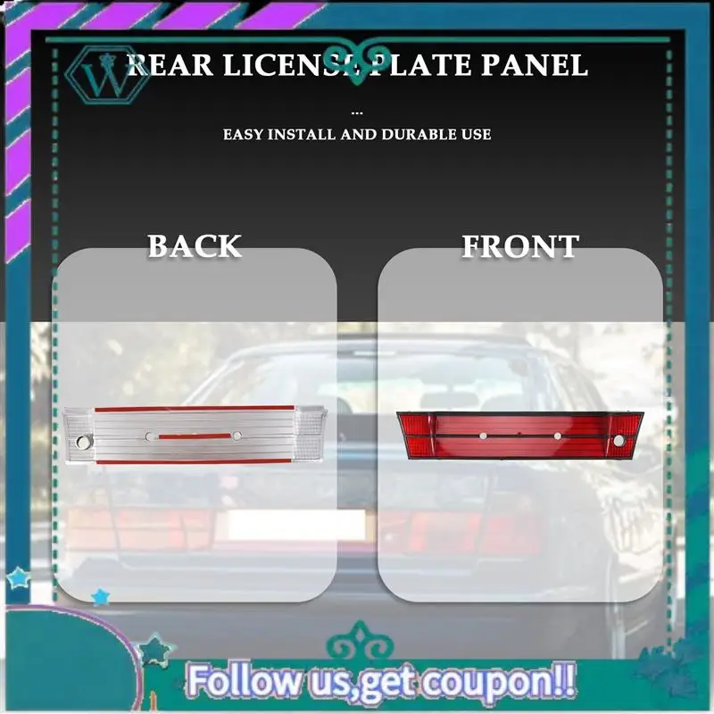 AA92-Car Rear License Plate Panel Bracket Frame Rear Number Frame For-BMW 5 SERIES E34 M5 525I view 5