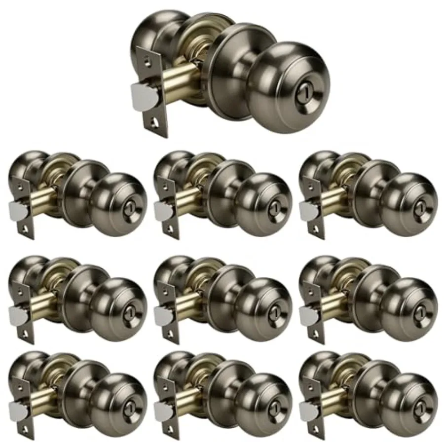 

0 Privacy Door Knob for Bathroom or Bedroom Door Knobs, Round Interior Door Knobs, Indoor Door Knob, Keyless Door Knob with Loc