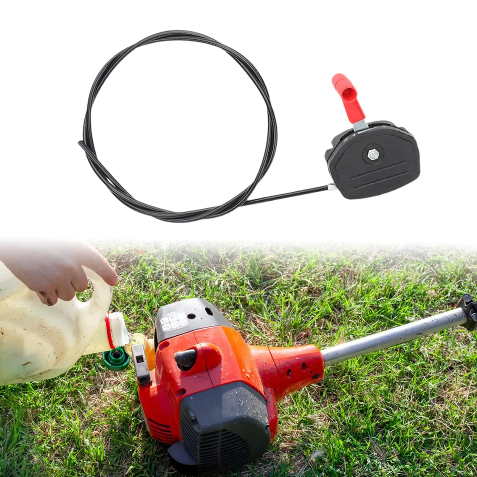 Mowing Machine Throttle Cable Switch Lever Easy to Use Highly Versatile Cable & Choke Lever for Electric Petrol Lawnmowers Home