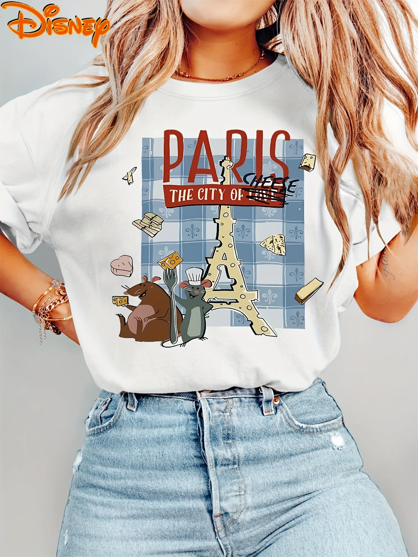 

Disney Paris Gourmet Mobilization T-shirt - Retro French Chef Remy Casual Men's and Women's Short Sleeves Unisex Style