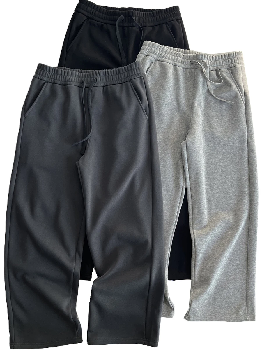 

Мужские спортивные брюки Quali с флисовой подкладкой, прямого кроя, однотонные, повседневные, для ежедневных поездок и отдыха