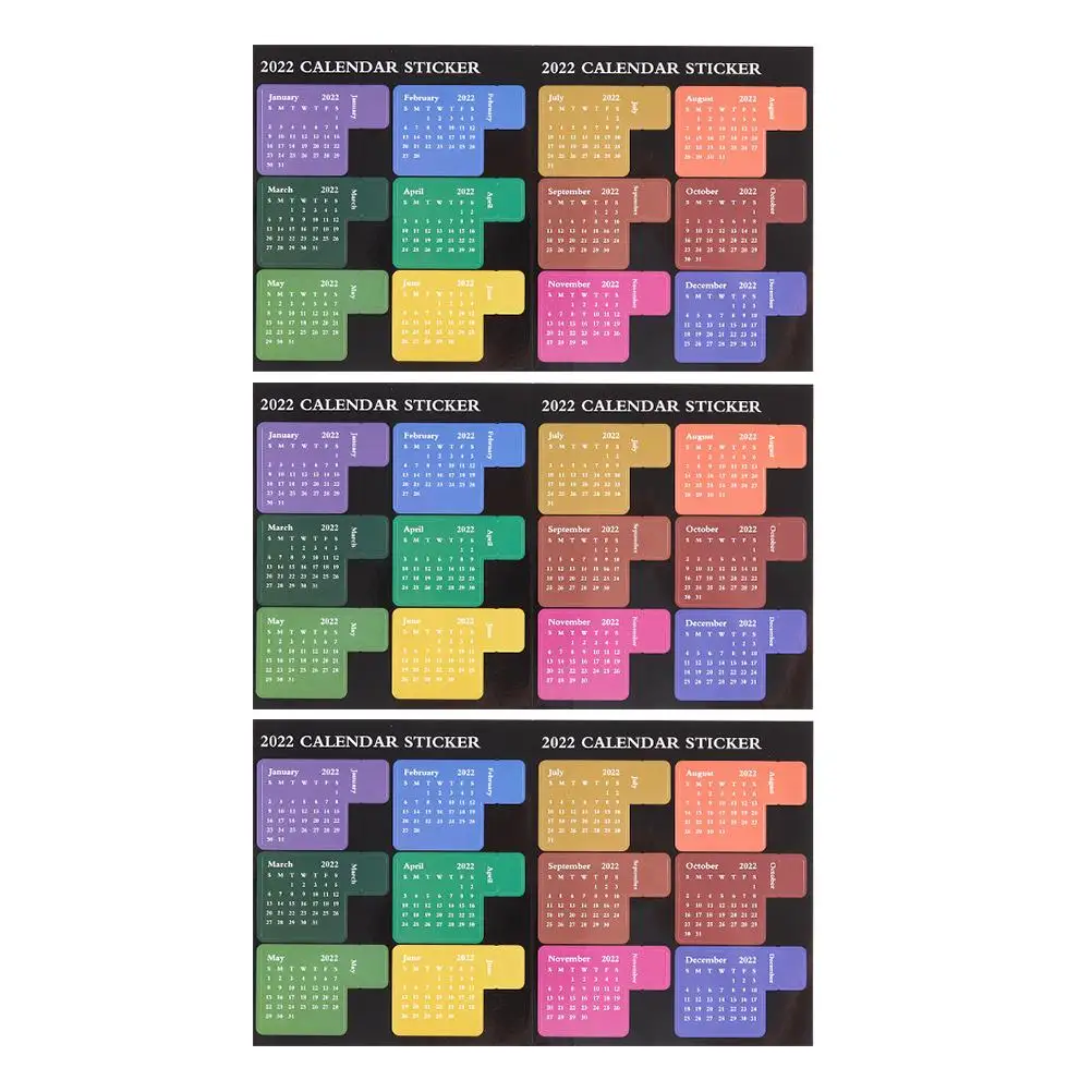 Monthly Adhesive Tabs Stickers Practical Labels Useful Indexes Notebook Planner Schedule Office Supplies Student