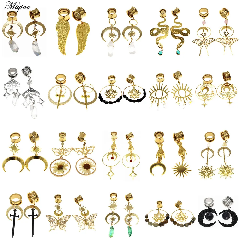 

Miqiao 1 Pair Long Sword Ear Gauges Plugs Tunnels for Woman Men Ear Expander Stretchers Earrings Body Piercing Jewelry New