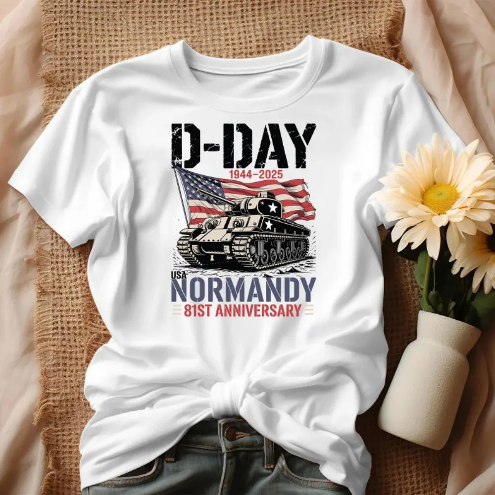 D-Day 2025 Omaha Beach الذكرى الثامن عشر تحية البلوز D-Day 80 Svg لعملية القمصان أفرلورد 1944 D-Day Tops