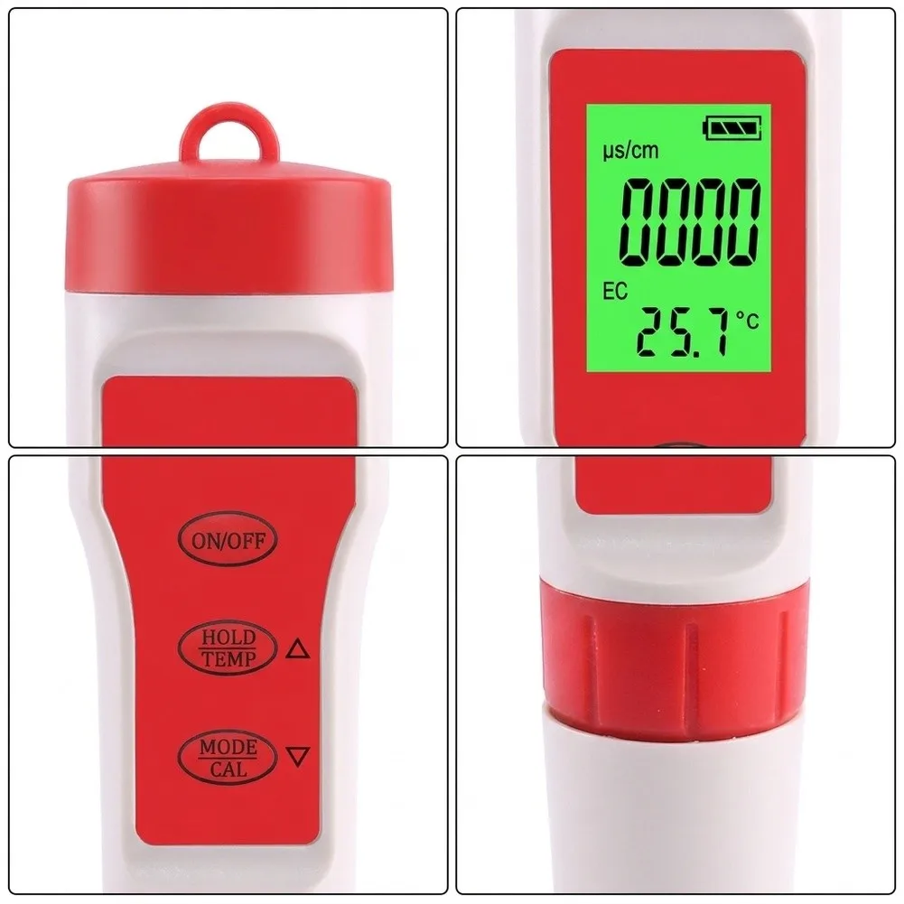 4 In PH Temp Meter Pen Type Water Quality Tester With Backlight For Home Brewing Aquarium Swimming Pool Laboratory
