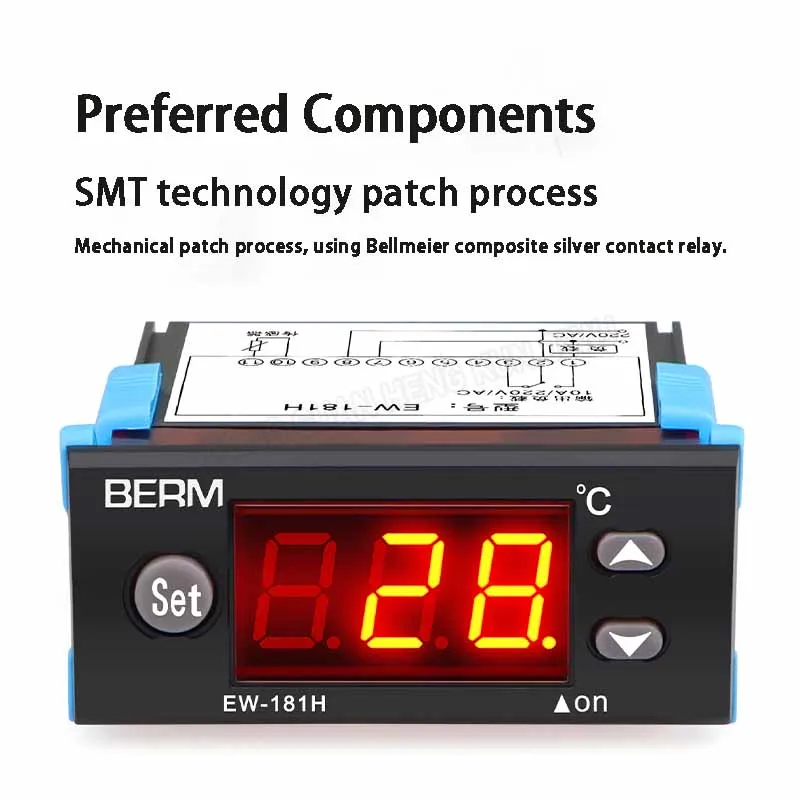 1PCS Thermostat EW-181 Digital Display Temperature Control Instrument Refrigeration Heating Cold Storage Thermostat EW-181H