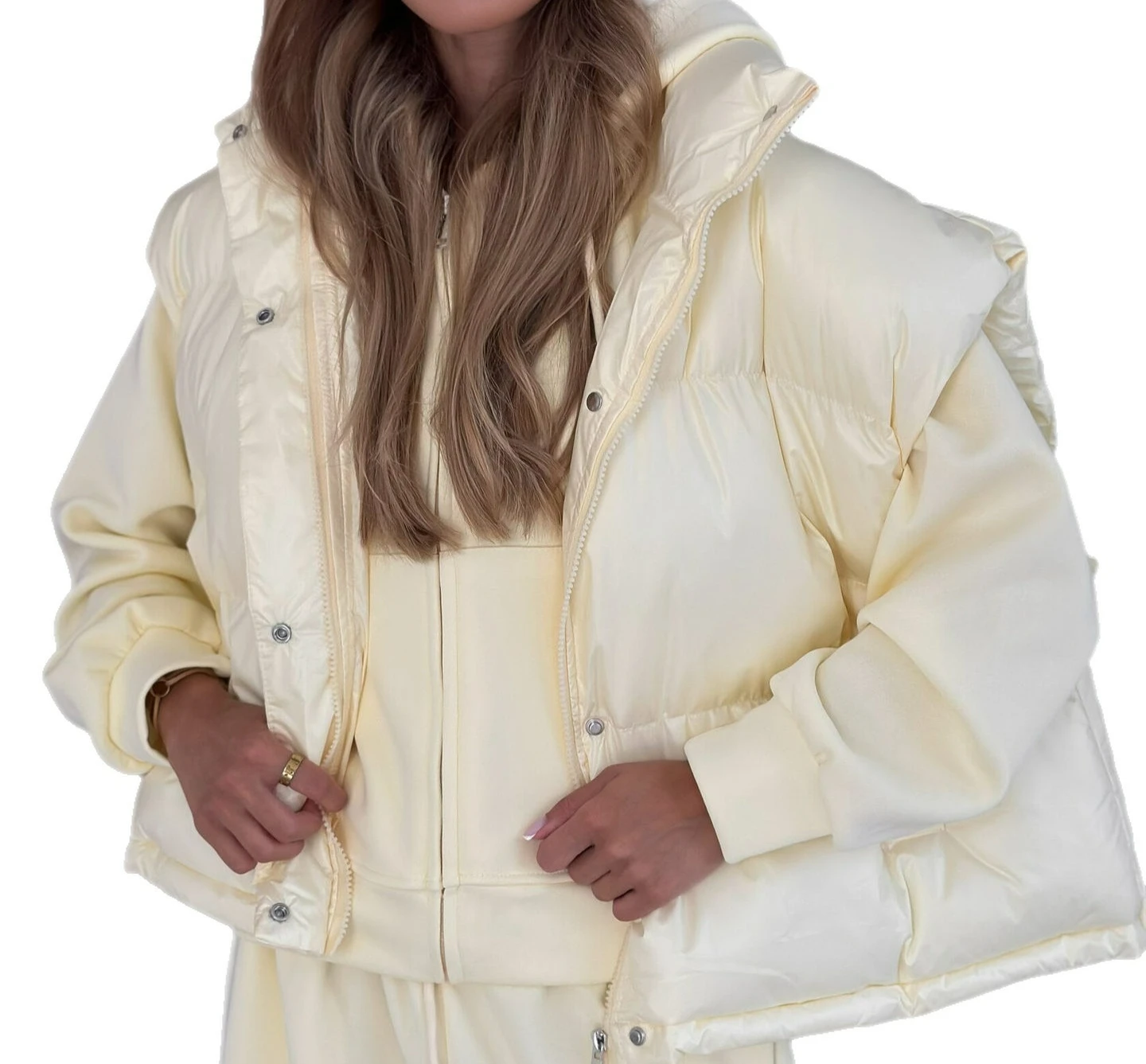 2025 Autumn and Winter New Cotton Vest Warm Tank Top Sleeveless Cotton Coat Tank Top Versatile Top for Women