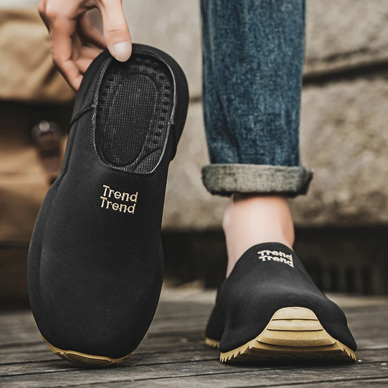 

Мужские тапочки Bozhou, летняя уличная одежда, без шнуровки, ленивые домашние стринги, пляжные сандалии, ультра-кожаные резиновые подошвы с подкладкой