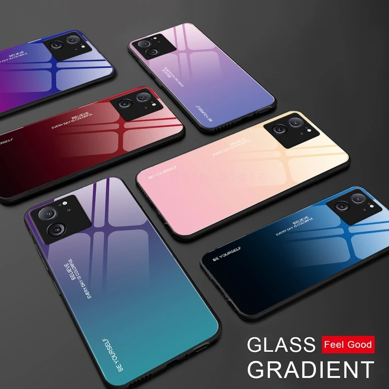 

Для Xiao mi 13T Pro 11T Pro 5G, роскошный стеклянный чехол для телефона Xiaomi Mi 13T Pro 13 12T 10T Lite 11T Pro Mi 11 Lite 5G NE, чехлы