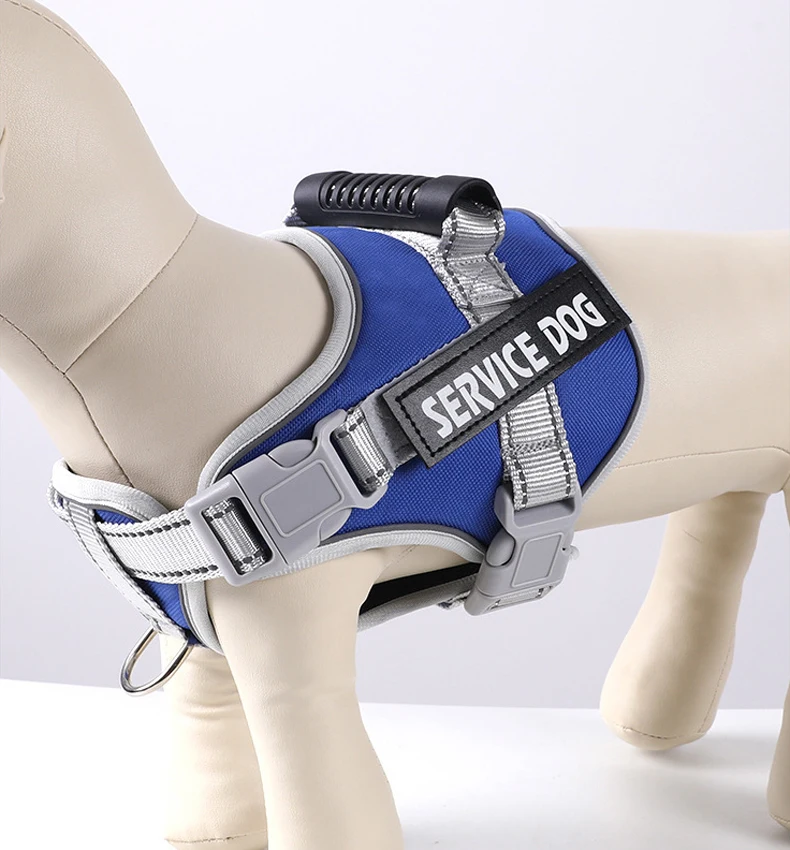Personalized Name Dog Harness Adjustable Golden Retriever Labrador Dog Harness Reflective for Large Dogs Dog Walking Accessories
