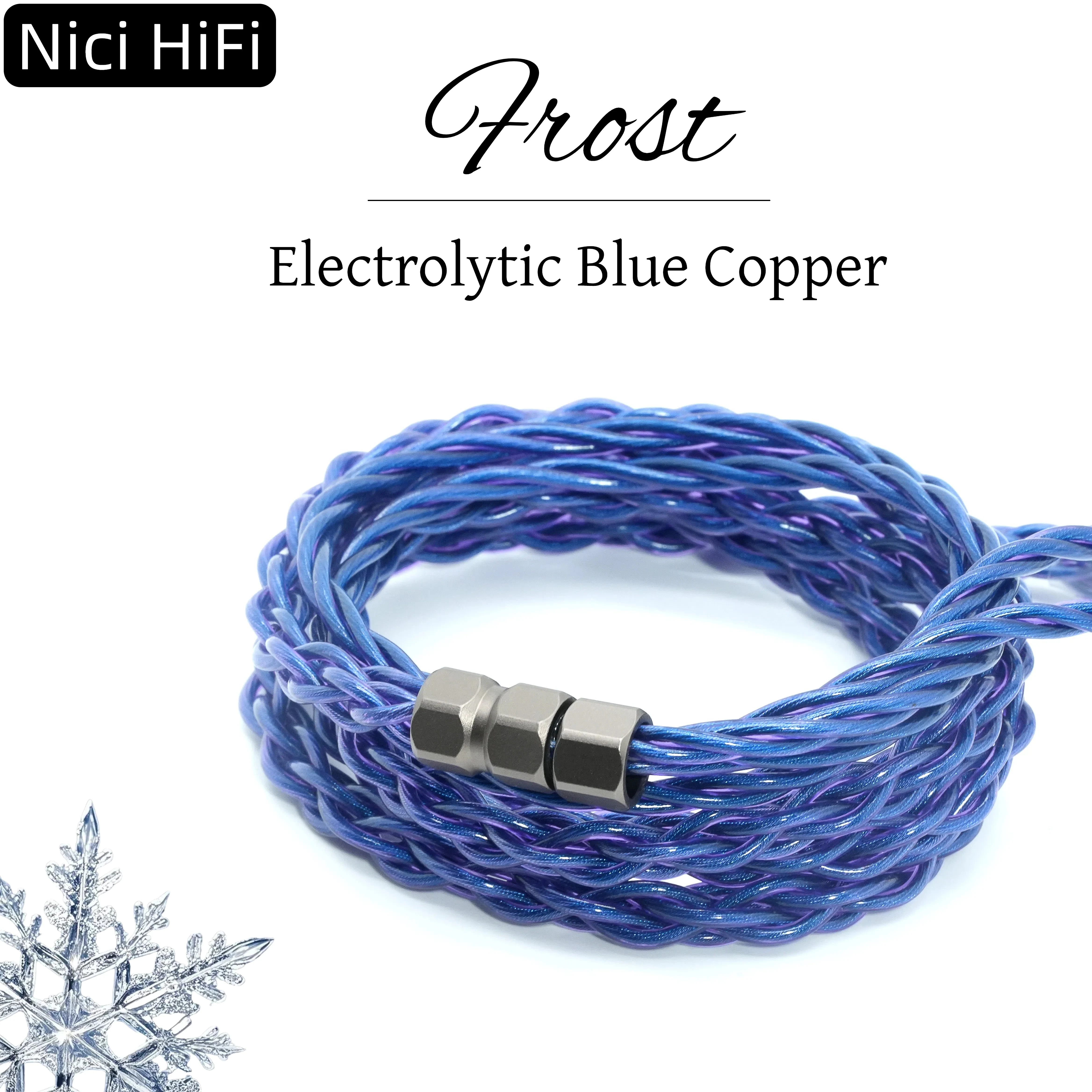 Кабель обновления Nici HiFi-66 IEM с позолоченной вилкой 7 мкм — совместим с 2-контактным разъемом 0,78 мм, MMCX, IE900 для Fudu Perfomer8 F1 Pro