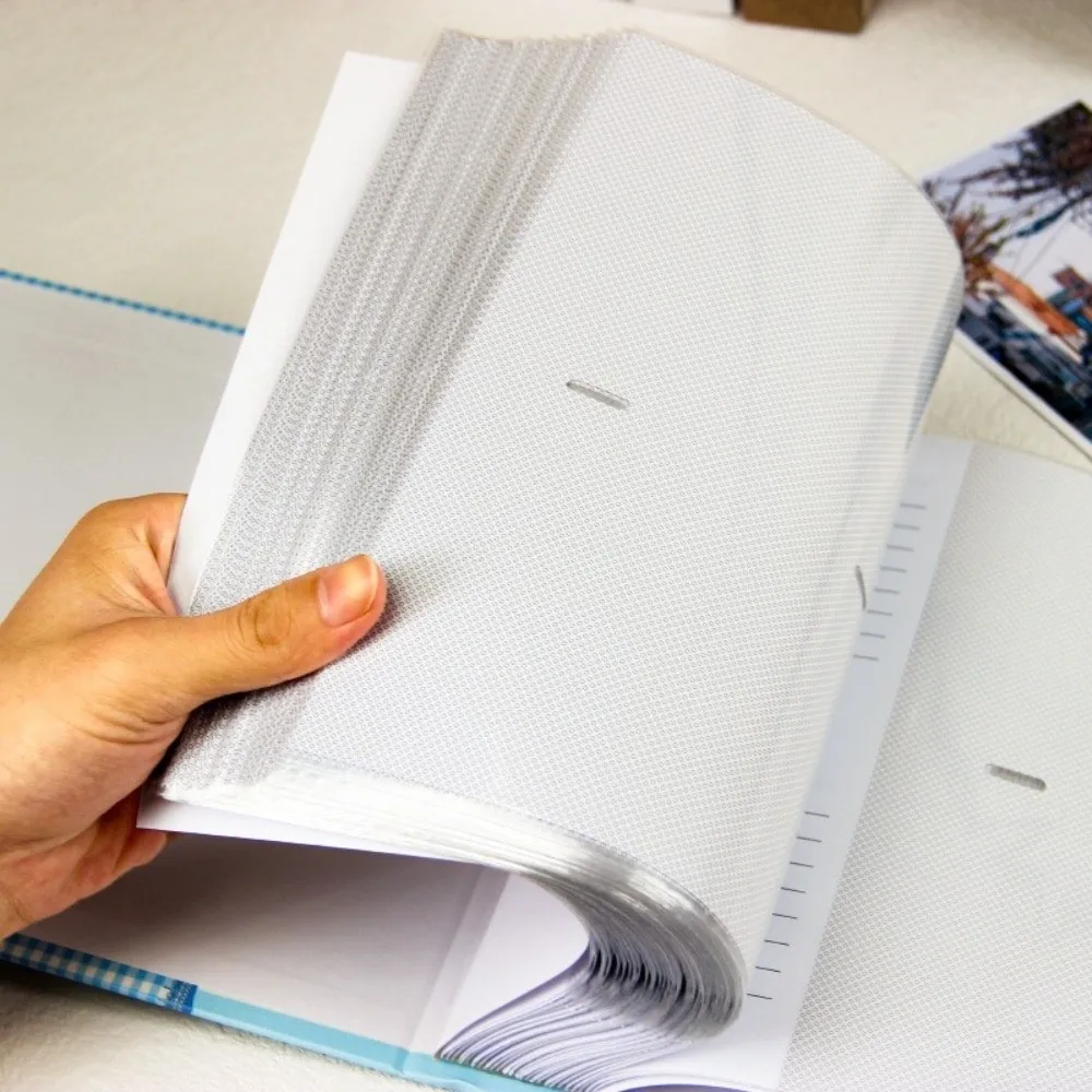 New 6 Inch 200 Pockets Photo Album Laminated Large Capacity Scrapbook Album Insert Pocket Photo Storage Family Memory