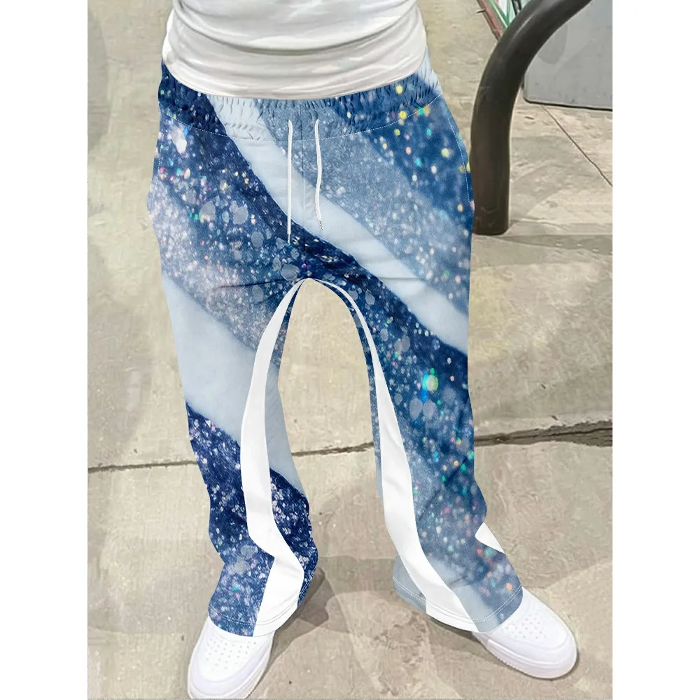 

Men's Trendy Hip - hop Style Casual Sweatpants Striking Flame Elements Paired with "RICH SOON" Eye - catching for Street Wear