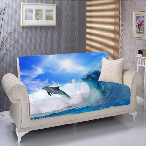 Else Dolphin Sea 3D Pattern Seat Cover Case-180 X225Cm