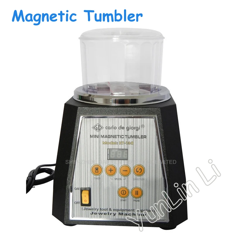 Magnetic Tumbler 130mm Light Ferrous Metals Polisher Jewelry Finisher Super Finishing Polishing Machine KT-130