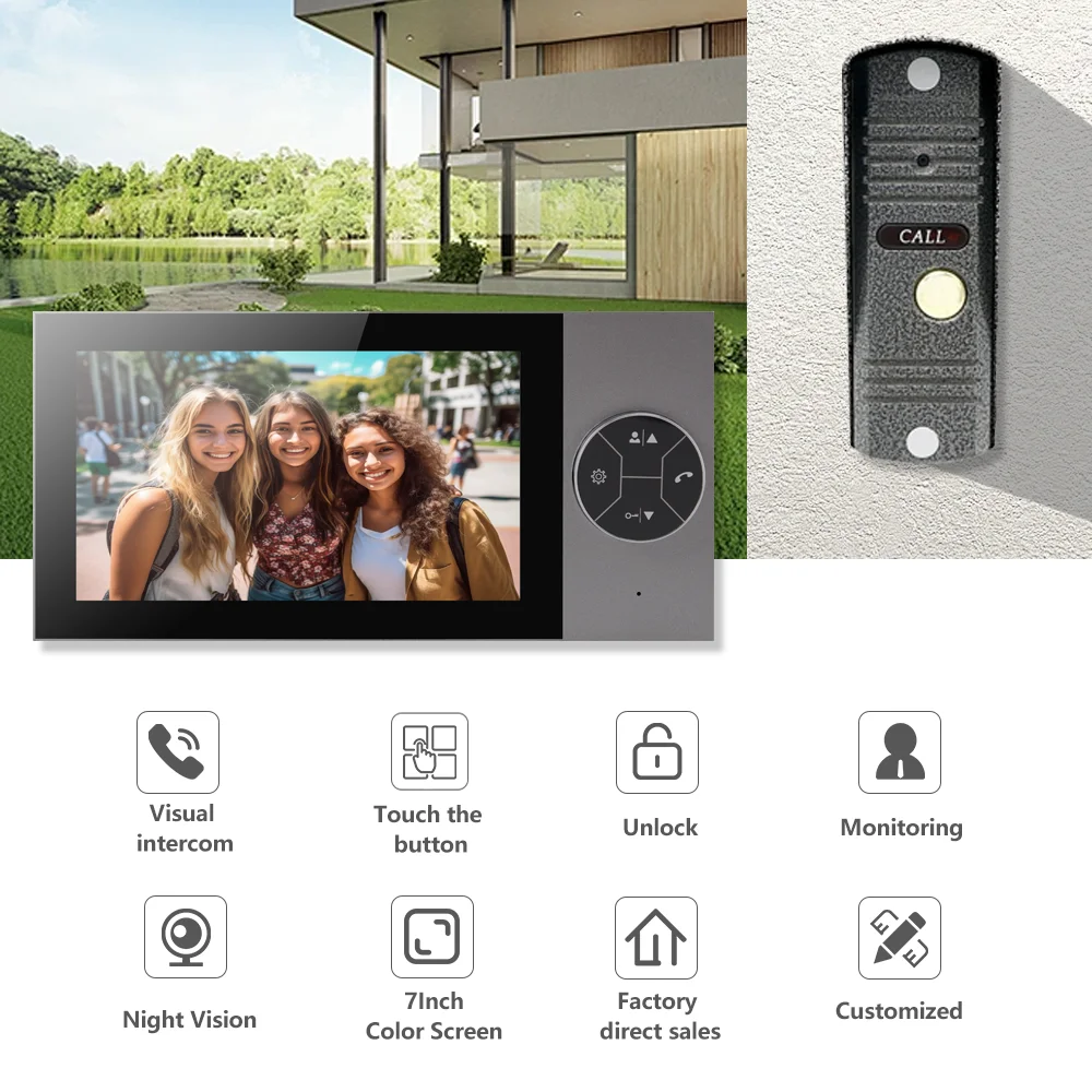 

1080P Wifi Wireless Video Doorbell Camera Tuya Smart Home Wifi Visual Door Bell Tuya Video Intercom for Home