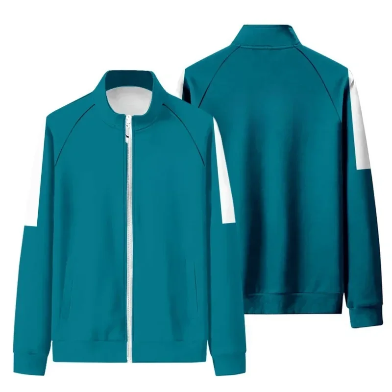 HN8 Jeux De Cosplay Calmars juego disfraz hombres sudadera deportiva azul disfraz coreano sudaderas con capucha para juego) 4Dc