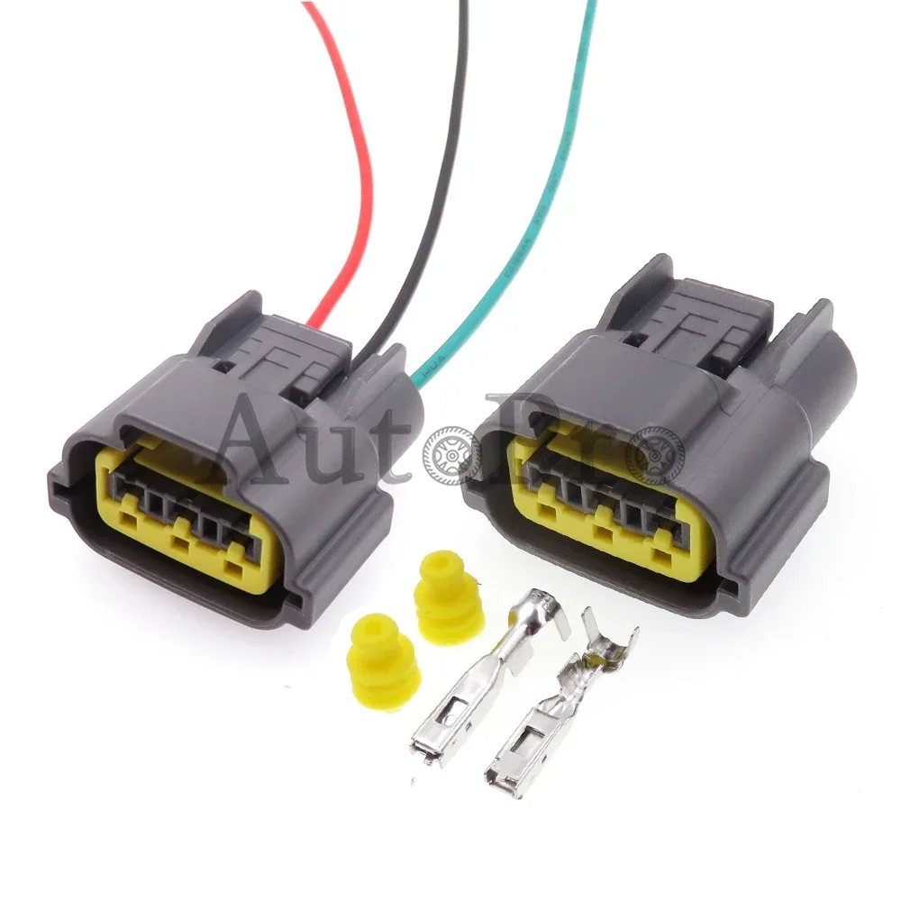 

1 Set 3 Hole AC Assembly Car Ignition Coil Electric Wire Waterproof Socket With Terminal And Rubber Seals For Nissan 6098-0141