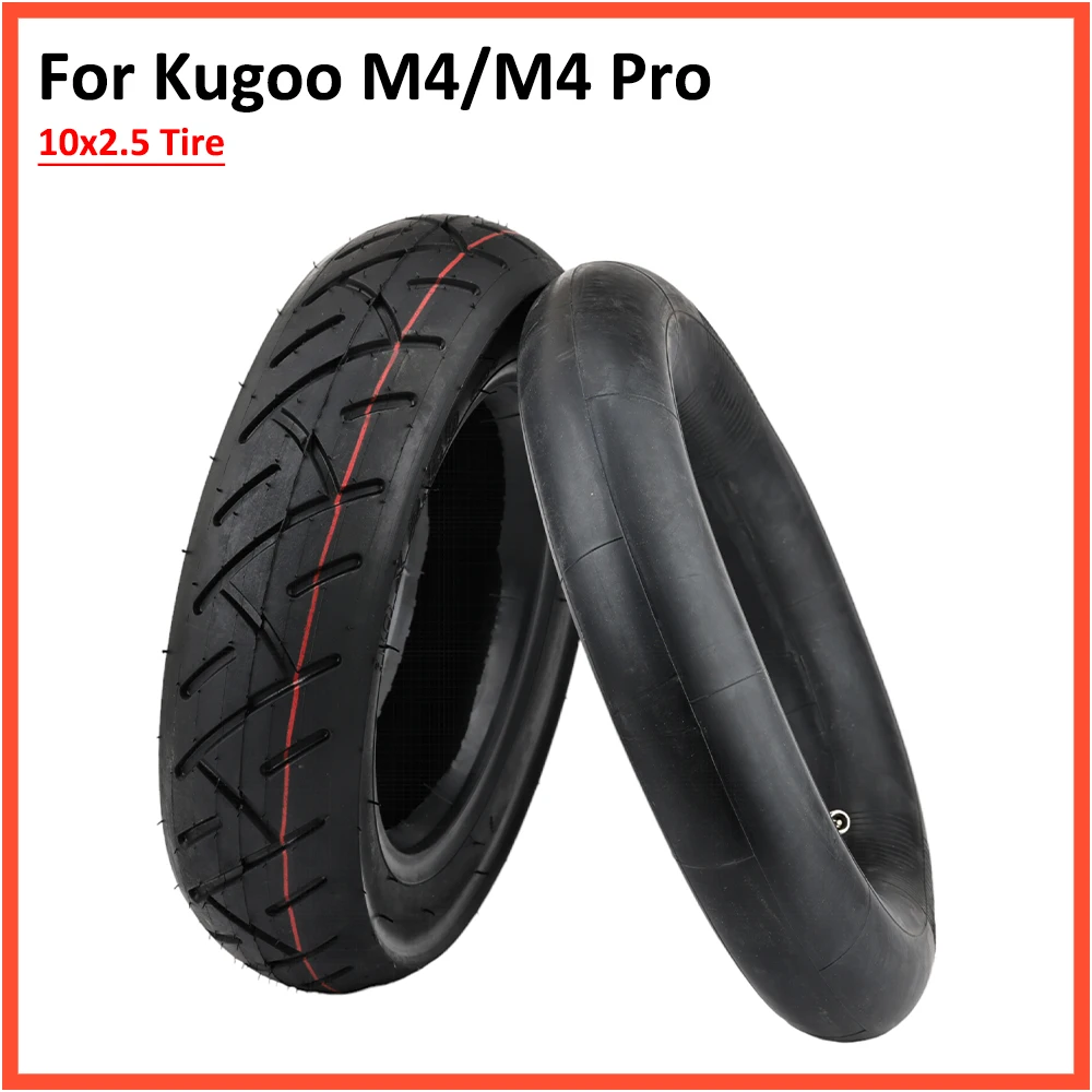 Universal 10x2.5 Tire Tyre Wheel For Kugoo M4 Electric ScooterOuter Tube Explosion-proof Tires Speedway Inflatable Tyre