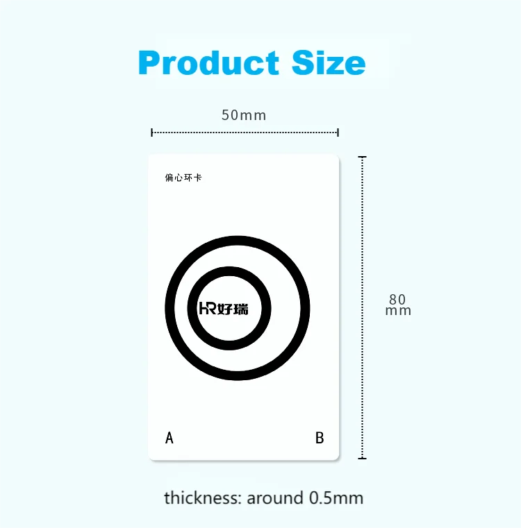Translucent Black Small Eccentric Circles Cards Vision Training Tool for Near Point of Convergence & Voluntary Vergence