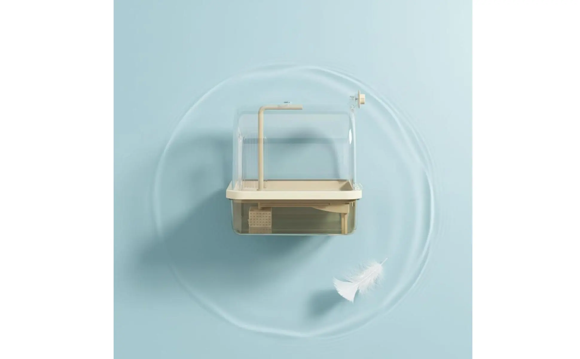 Automatic Bird Bath Wireless Sensor Parrot Bathtub Bird Shower Tub Transparent Cover Pet Supplies Non