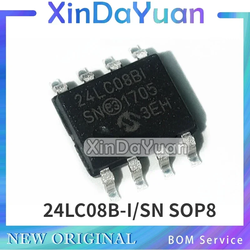 10 pcs 24LC08B-I/SN SOP-8 EEPROM  24LC08BI Memorizer Nonvolatile