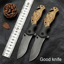 Men's Multi-Functional Folding Knife Household Fruit Knife Self-Defense Survival Tool for Outdoor Camping EDC Fishing