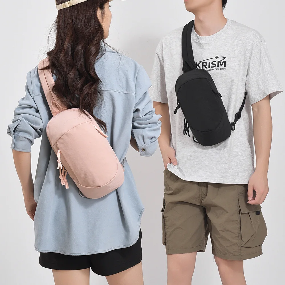 Anti theft brush backpack, outdoor small bag, lightweight crossbody bag, Korean chest bag, casual single shoulder backpack