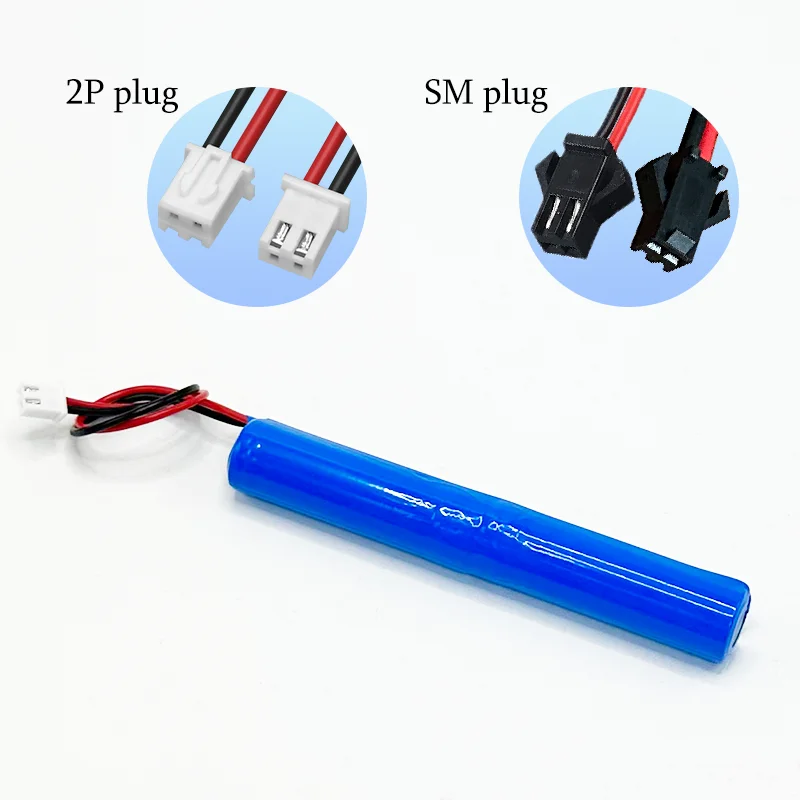 7.4 فولت 1000 مللي أمبير 14500 2S1P المدمج في BMS بطارية ليثيوم أيون قابلة للشحن لأبواب مصراع الأسطوانة ألعاب كهربائية أضواء LED