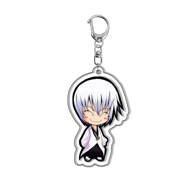 Anime Bleach Acrylic Keychain Fashionable Kurosaki Ichigo Ishida Uryuu Kuchiki Handcuff Cartoon Figurines Keychain Bag Charming