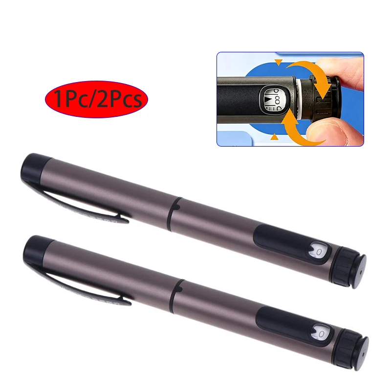 1Pc/2Pcs Easy Use Portable Reusable Pen 3ML Diabetes Insulin Injection Pen For Home Office Convenient Self Care