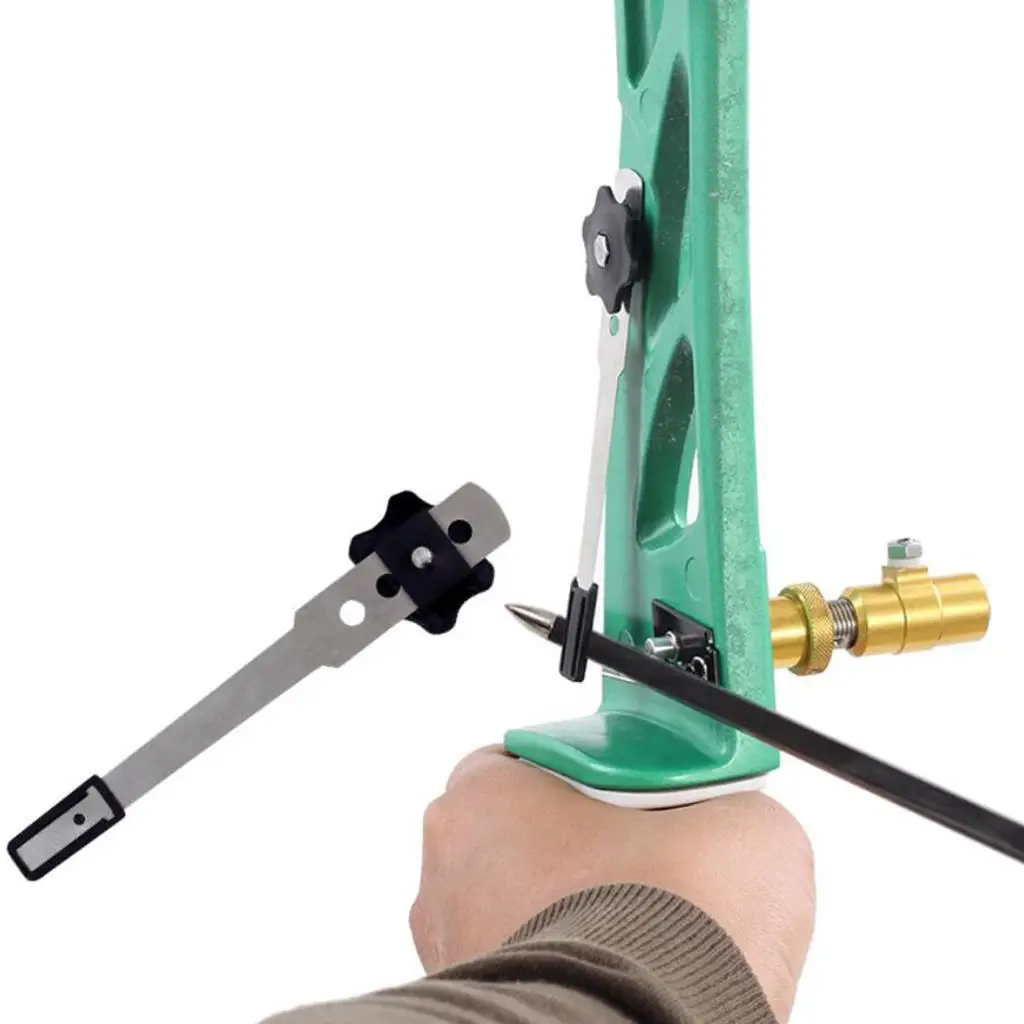 Stainless Steel Archery Bow Adjustable Clicker Draw Length Measure Archery Tool for Recurve Bow Hunting