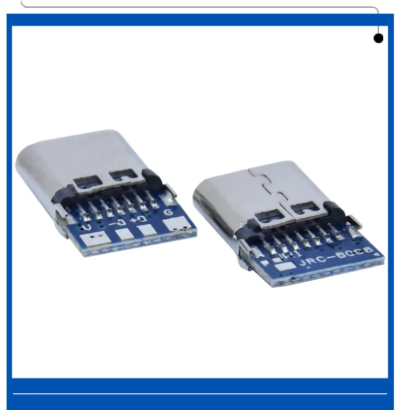 5pcs USB 3.1 Type C Female Connector Jack Dock 14 Pin  Socket Port Receptacle Through Holes PCB -C  Power Charging
