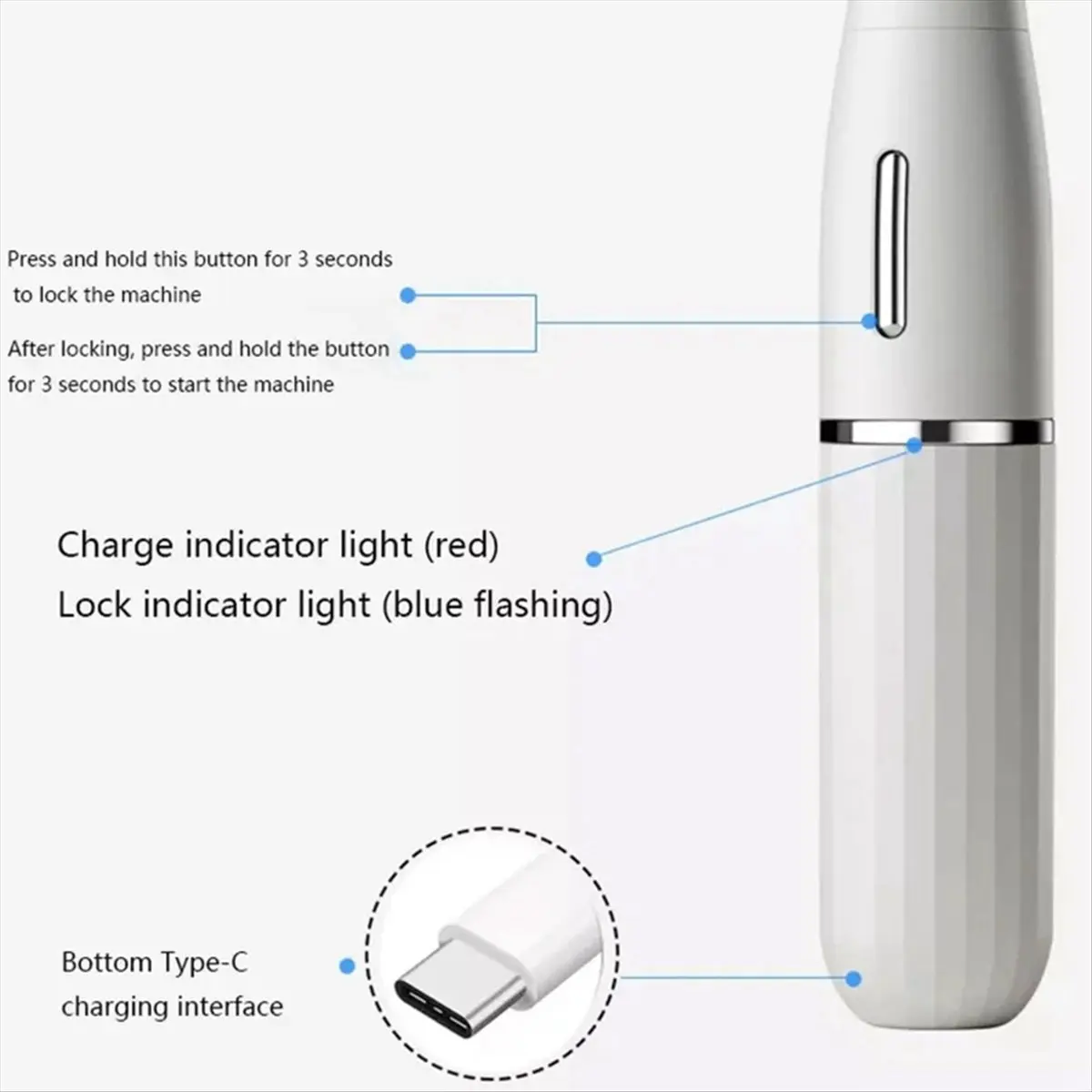 [T80C]6 in 1 Intimate Area Shaver, Bikini Line, Sensitive Shaving Balls, Pubic Hair Shaver Face Nose Beard Trimmer