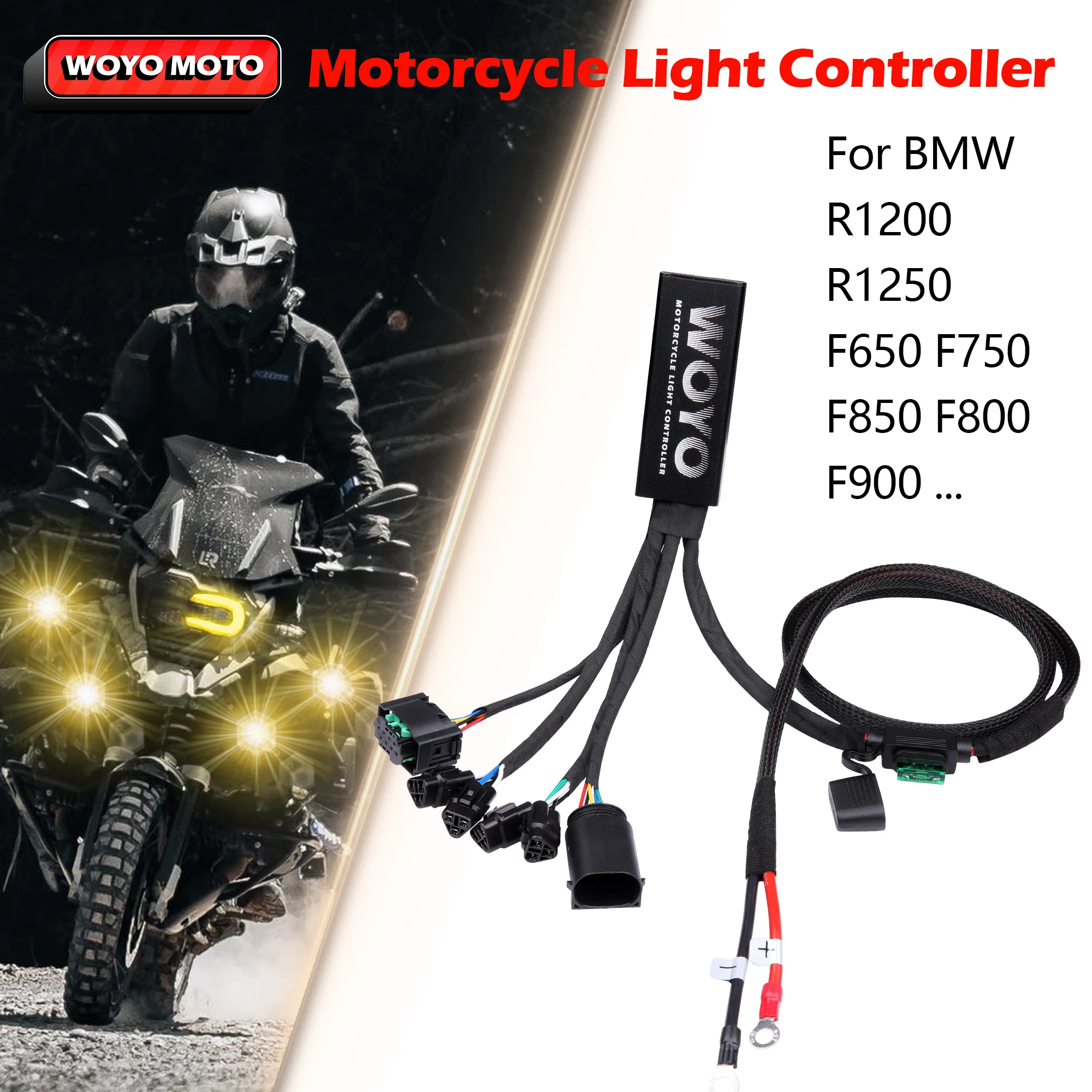 

WOYO Headlight CAN Bus Electrical System LED Controller Motorcycle Light Controller for BMW GS R F Motorcycle Plug and Play
