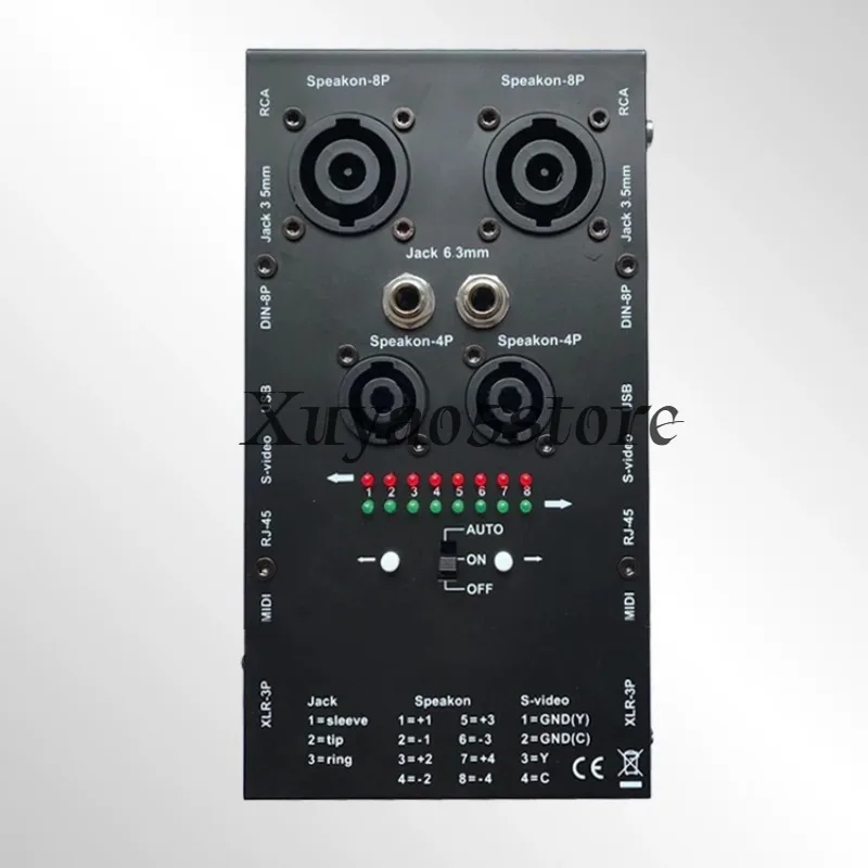 Multifunction Tester Audio Plug-in 3.5 6.5 RCA USB DIN Test Box RJ45