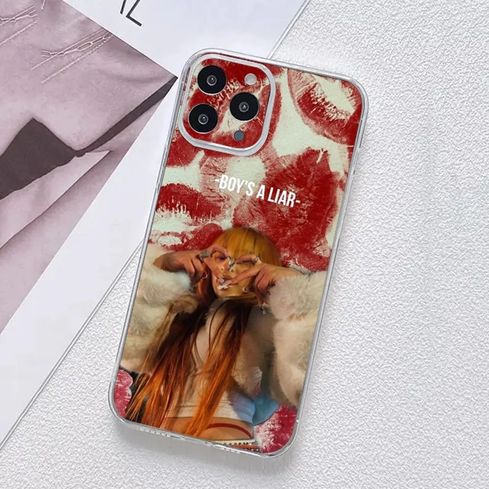 Rapper Ice Spice Phone Case For iPhone 11,12,Mini,13,14,15,Pro,XS,Max,X 8,7,6s,Plus,5,SE,XR Transparent Shell